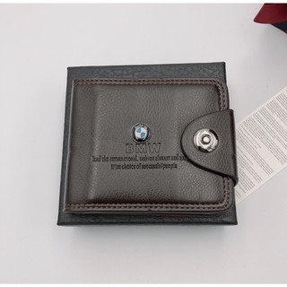 Bóp ví nam vi da nam cao cấp Logo BMW nút gài