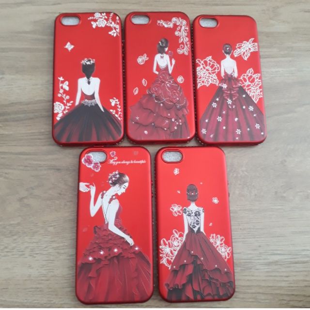 Ốp cô gái đính đá iPhone 5/5s/6G/6s/6plus/6splus/7plus/8plus