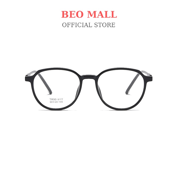 Gọng kính vuông tròn BEOMALL nhiều góc cạnh trên dưới tinh tế siêu đẹp và thời trang nhiều màu sắc 8177
