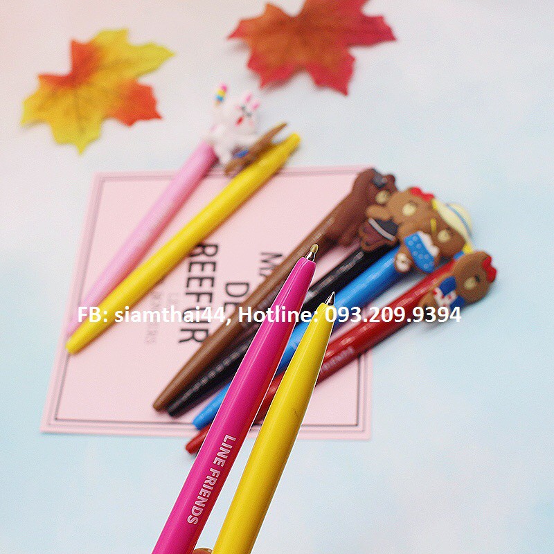 Bút Bi Mực Đen Nhóm Bạn Line Friend