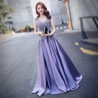 Đầm maxi xoè đính hoa 3d cao cấp