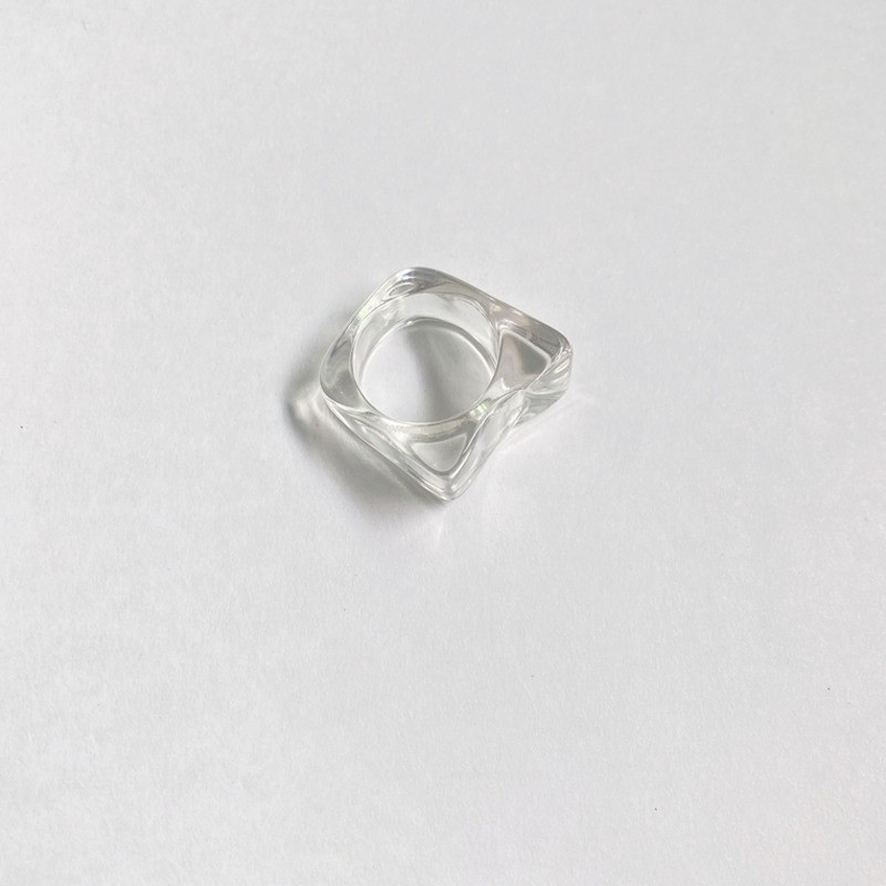 Nhẫn Chất Liệu Bằng Nhựa Acrylic Đơn Giản Cá Tính Thời Trang Hàn Quốc