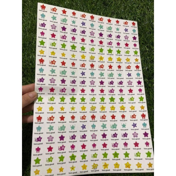 combo 12 tờ Sticker lời khen Tiếng Anh hình ảnh ngộ nghĩnh dễ thương