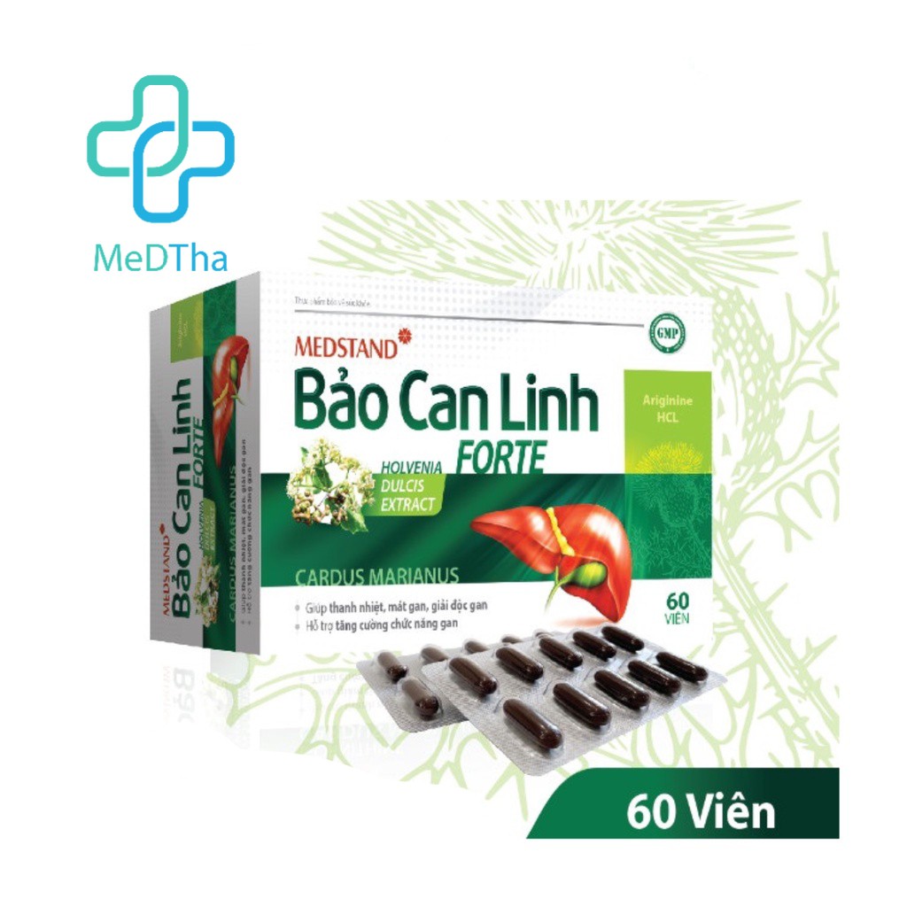Bảo Can Linh Forte Medstand - Mát gan, thanh nhiệt, giải độc gan, tăng cường chức năng gan (60 viên) [Chính hãng]