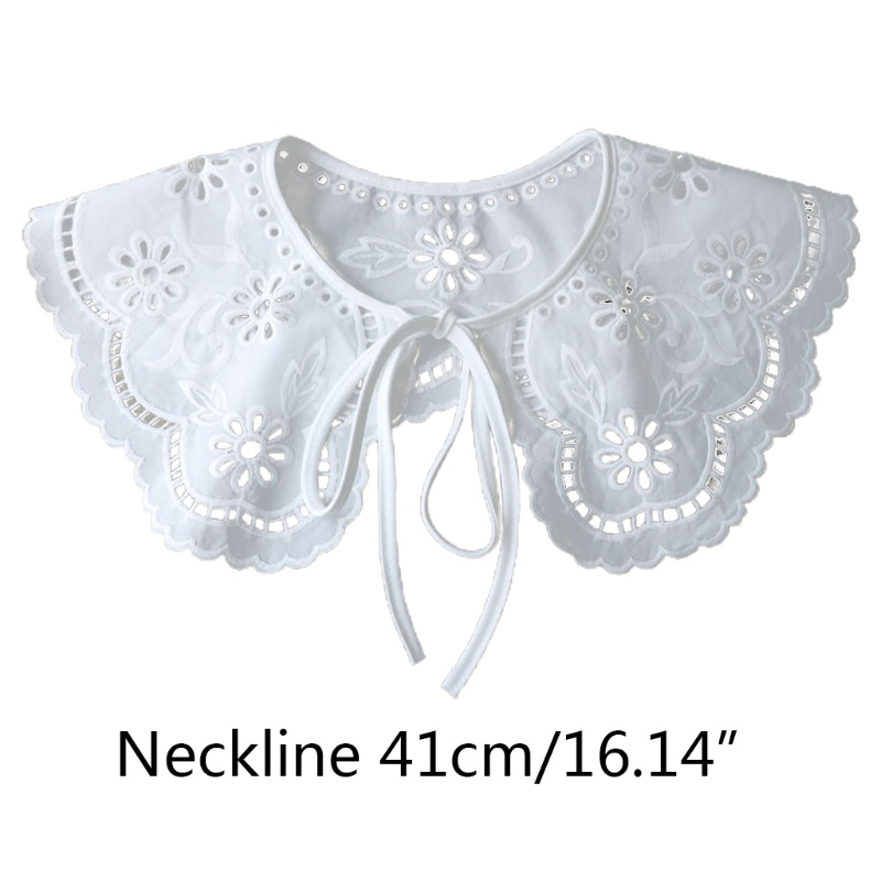 Cổ Áo Giả Thêu Hoa Phong Cách Pháp Thời Trang Cho Nữ