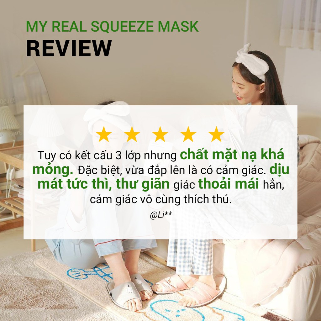 Mặt nạ giấy dưỡng da Hàn Quốc innisfree My Real Squeeze Mask 20ml