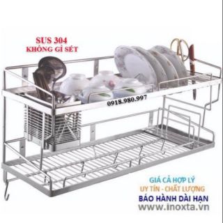 Kệ chén bát đa năng inox 304, kệ chén inox 304 treo tường DN90