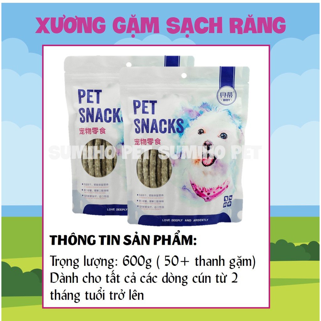 Xương gặm sạch răng từ sữa và rau củ Pet Snacks (túi 600gr) Bánh thưởng cho chó