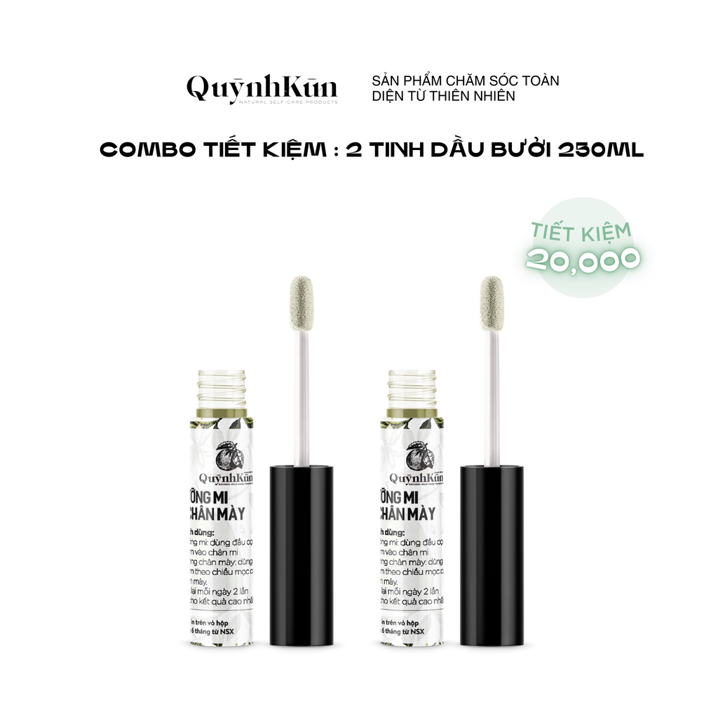 COMBO TIỂT KIỆM - 2 LỌ TINH CHẤT DƯỠNG MI &amp; CHÂN MÀY QK