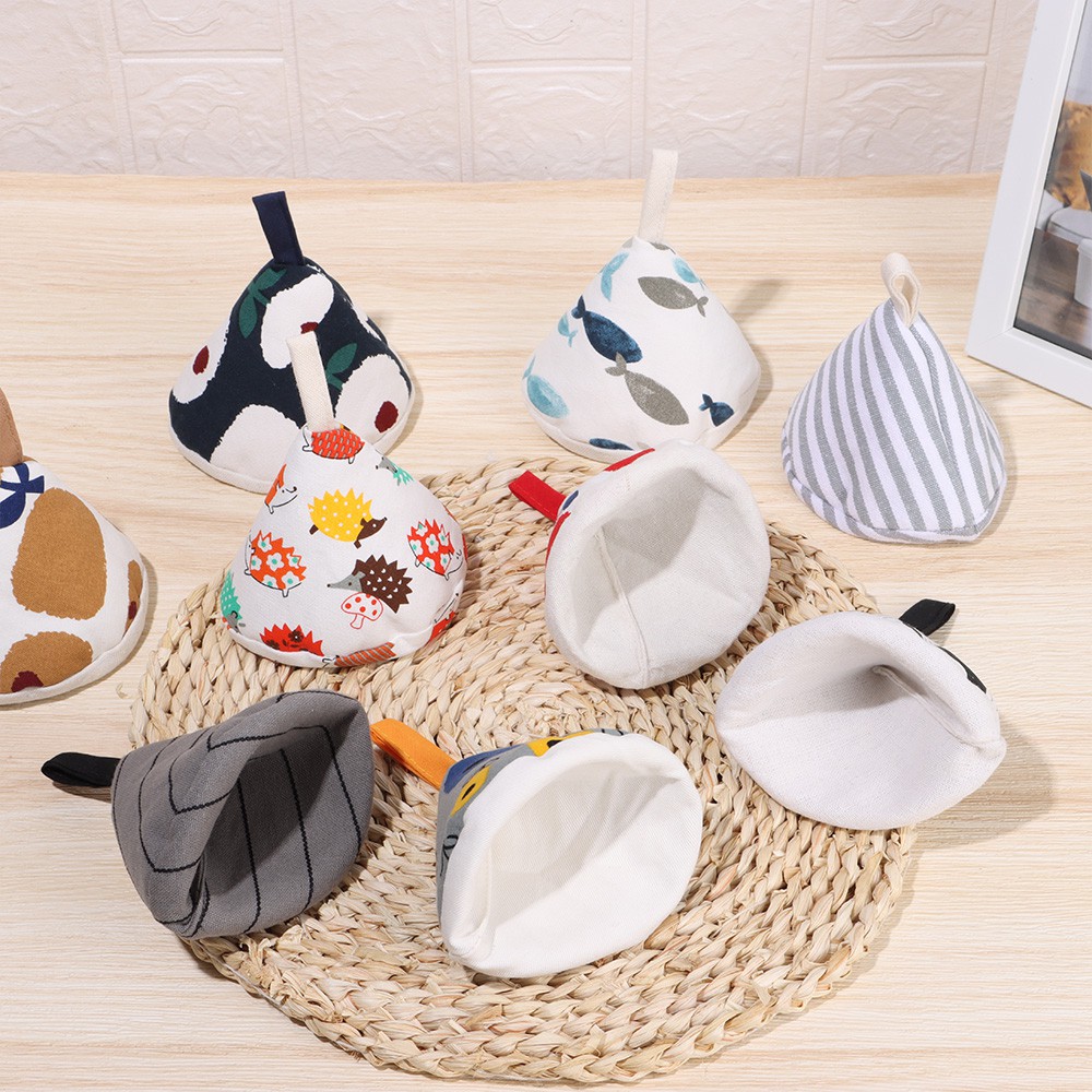 Vỏ Bọc Tay Cầm Xoong Nồi Hình Tam Giác Bằng Vải Cách Nhiệt Chống Bỏng