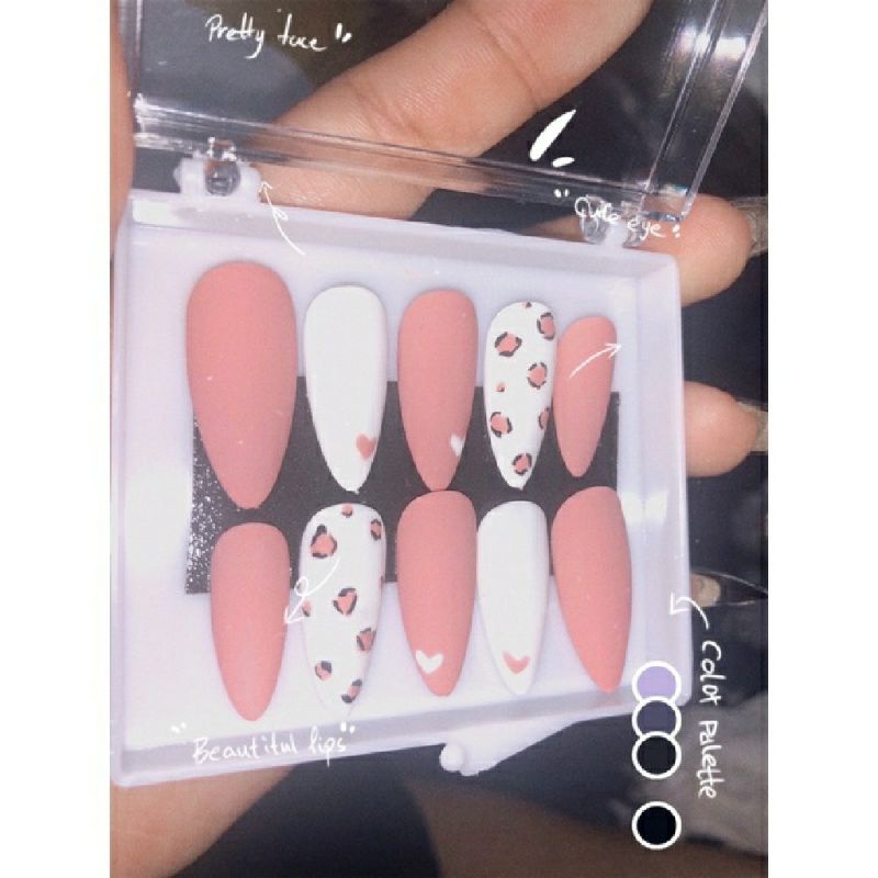 Nailbox hồng da báo