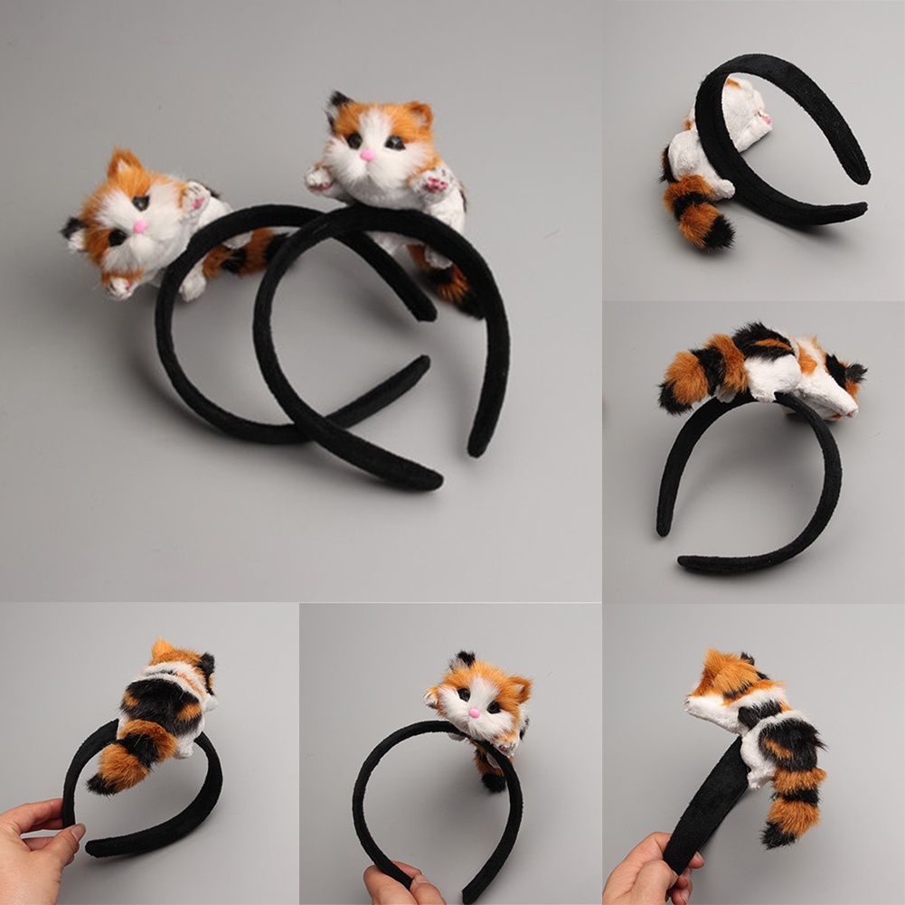 Băng Đô Cài Tóc Hình Tai Mèo 3D Dễ Thương