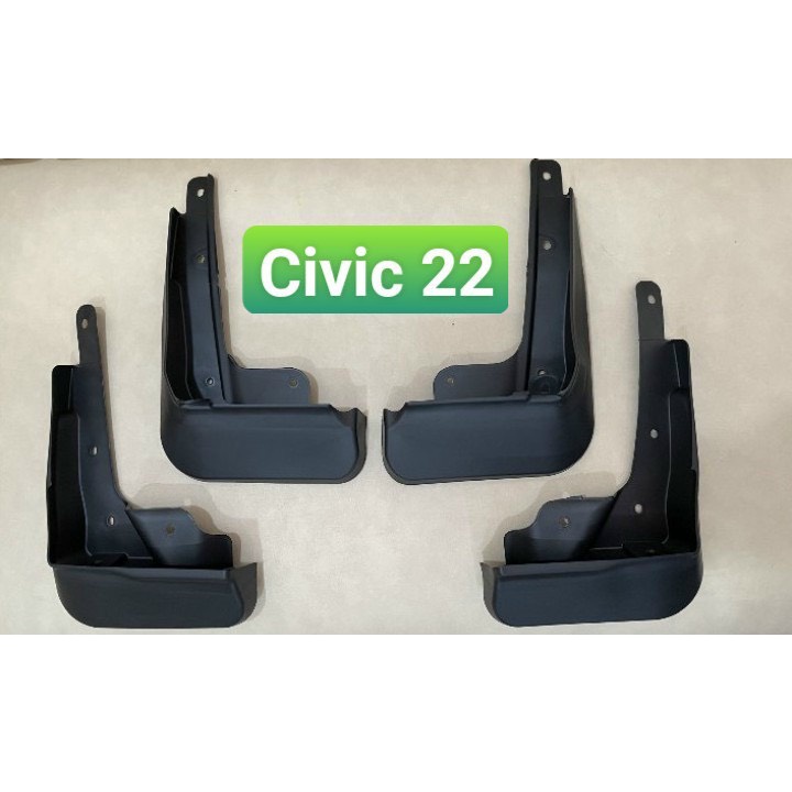 Bộ 4 Chắn Bùn Nhựa Dẻo Xe Honda CIVIC 2022 2023 kèm ốc vít lắp vừa form xe, lắp đặt dễ dàng tại nhà