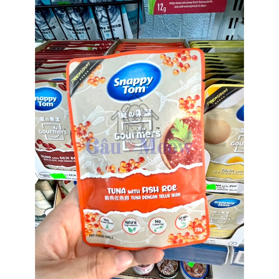 Pate Snappy Tom Cá Ngừ & Trái Cây cao cấp Cho Mèo 70g 8 vị giàu chất xơ nhiều topping giúp mèo ăn ngon miệng