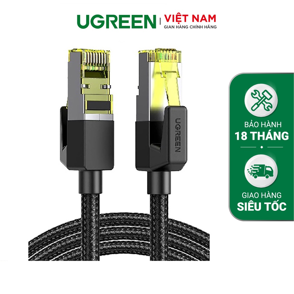 Cáp mạng CAT7 OD5.5mm truyền dữ liệu giữa các máy tính chính hãng UGREEN NW150 0.5-5m