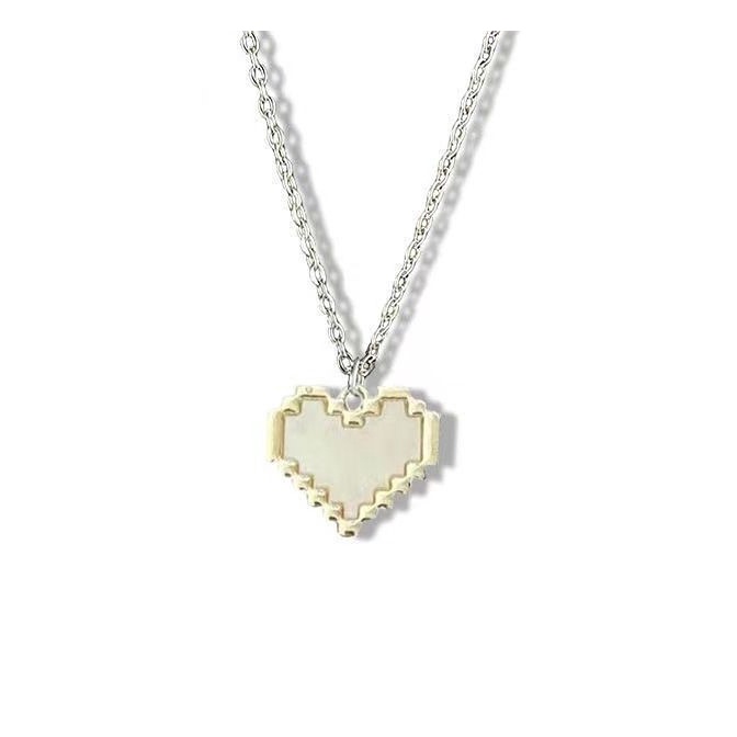 Dây Chuyền Mặt Hình Trái Tim Màu Hồng Dễ Thương