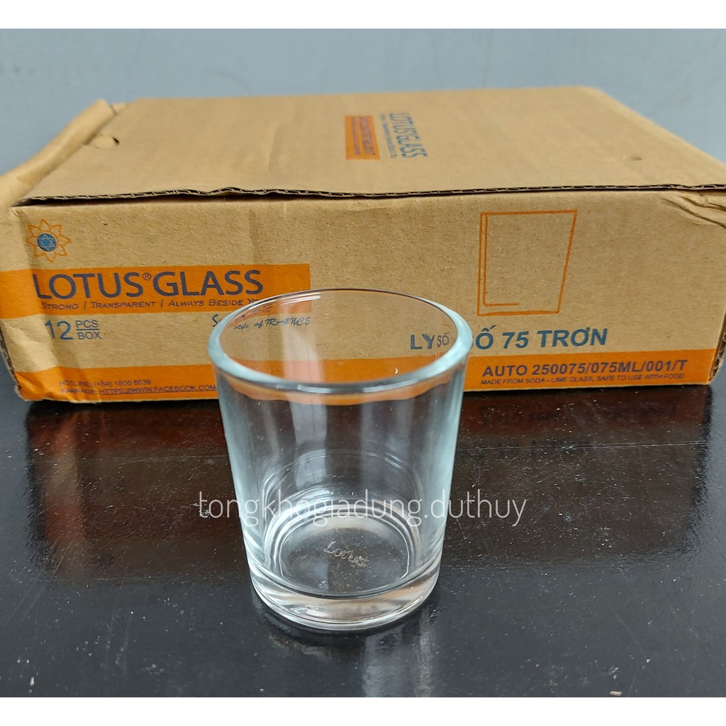 Ly uống trà (12 CÁI) chất liệu bằng thủy tinh chịu nhiệt độ lên đến 80 độ - 1 LỐ (12 CÁI) LY 13 TRẮNG VIỆT TIỆP (75)
