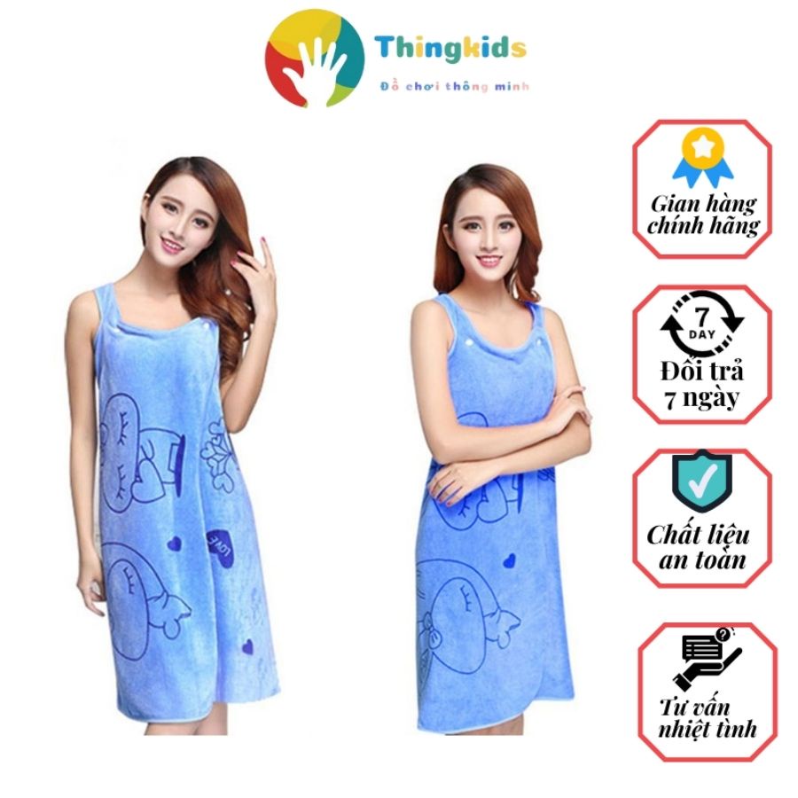 Khăn tắm đa năng 2 dây cao cấp liệu chất liệu cotton 70c140cm - Thingkids
