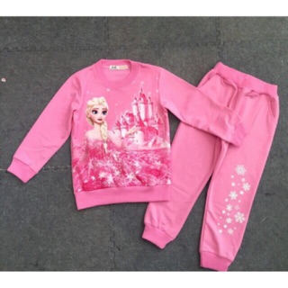 Bộ nỉ da cá hm elsa 8-12t