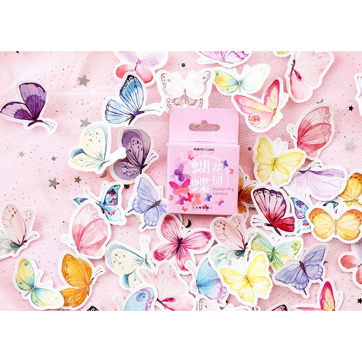 Bộ 46 Sticker Hàn Quốc hình con bướm dán trang trí E29