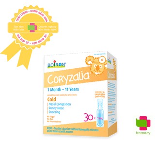 Muối uống vi lượng đồng căn Boiron Coryzalia/Coldcalm, Canada/USA (15/30 tép) cho bé từ 1 tháng - 11 tuổi