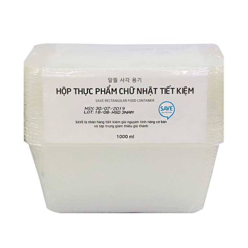 Hộp Nhựa Choice L Chữ Nhật 1 L/ 650 ml