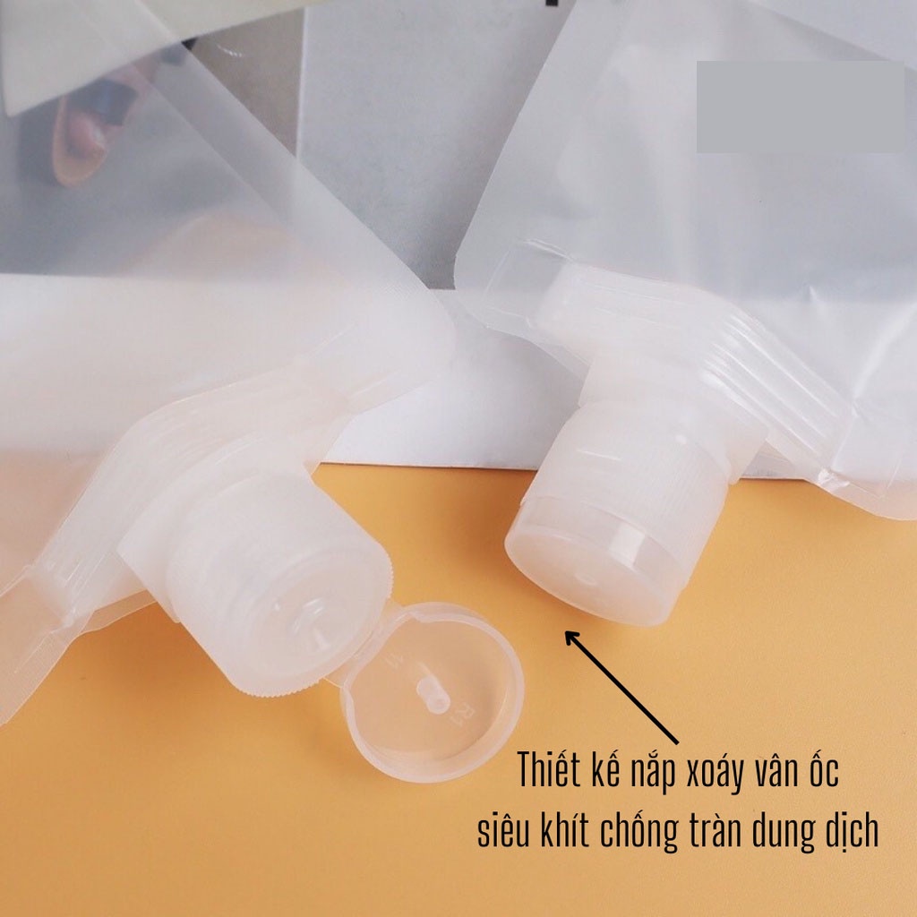 Dụng cụ chiết mỹ phẩm du lịch nhựa trong suốt nhỏ gọn tiện lợi, Túi chiết mỹ phẩm dầu gội sữa tắm du lịch tiện lợi