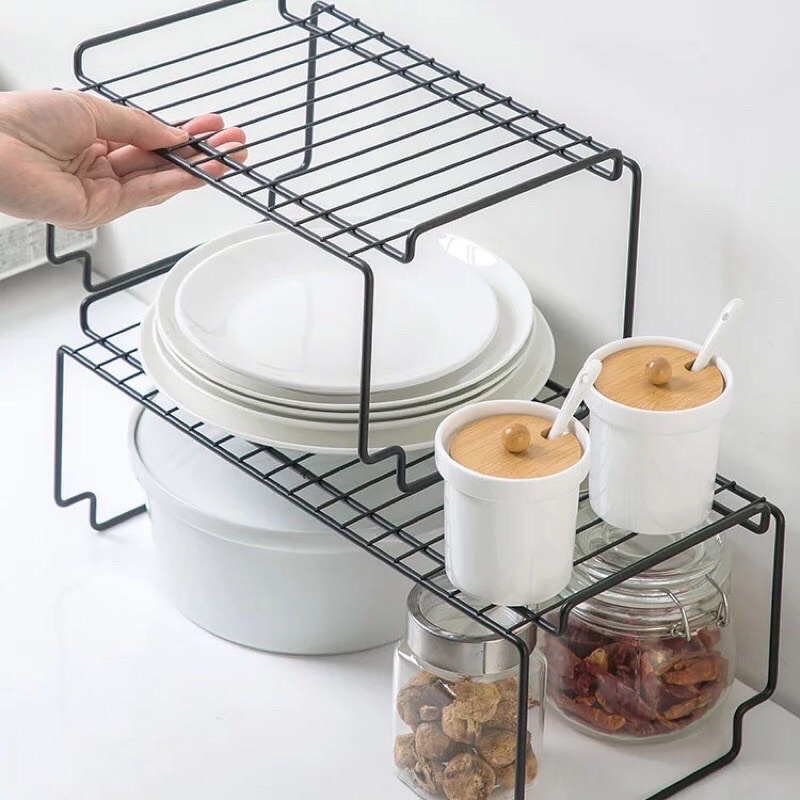 Kệ gác tủ bếp bằng sắt sơn tĩnh điện 39x19x14cm