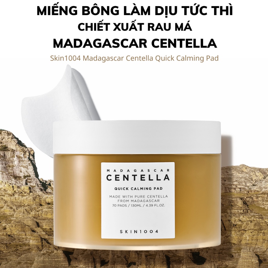 [Tem Chính Hãng] Mặt nạ cấp ẩm SKIN1004 Madagascar Centella Quick Calming Pad Hàn Quốc 70pcs