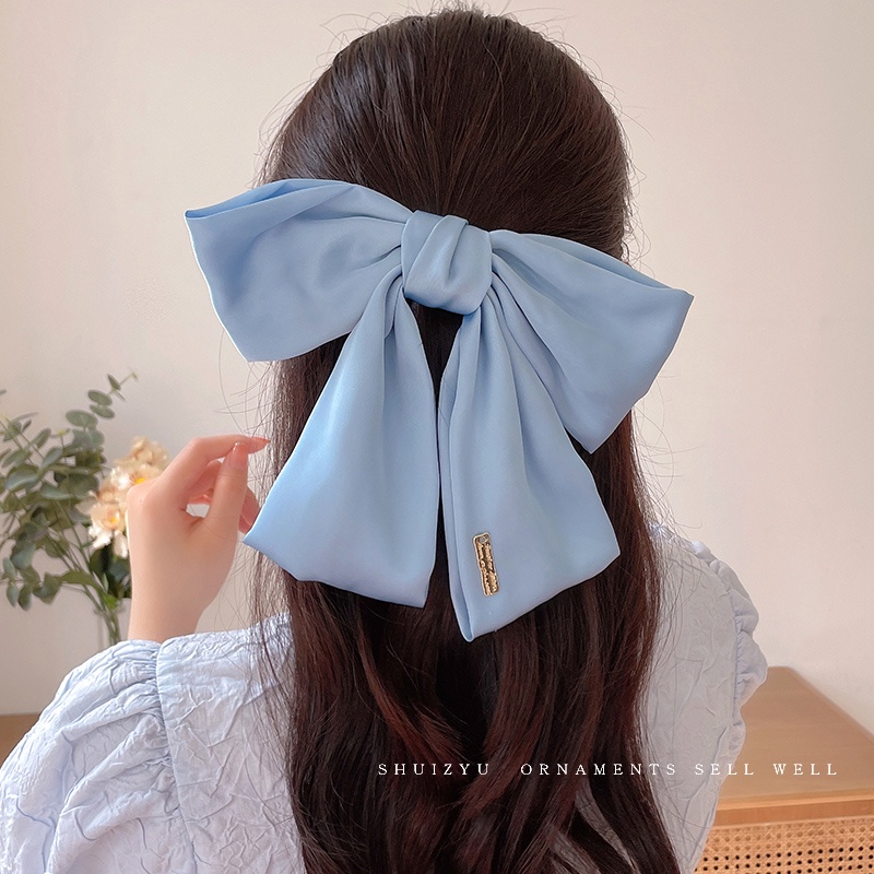 Kẹp tóc đính nơ lớn phong cách Hàn Quốc ngọt ngào dễ thương cho nữ