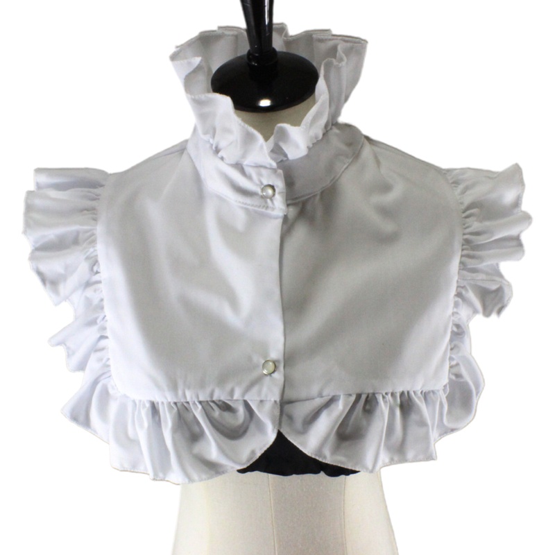 Cổ Áo Cao Giả Nhún Bèo Màu Sắc Trơn Phong Cách Vintage Dành Cho Nữ