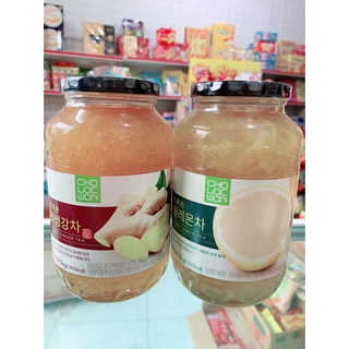 Mật ong chanh đào - Gừng Cholowon hũ 1kg Hàn Quốc Có tem phụ