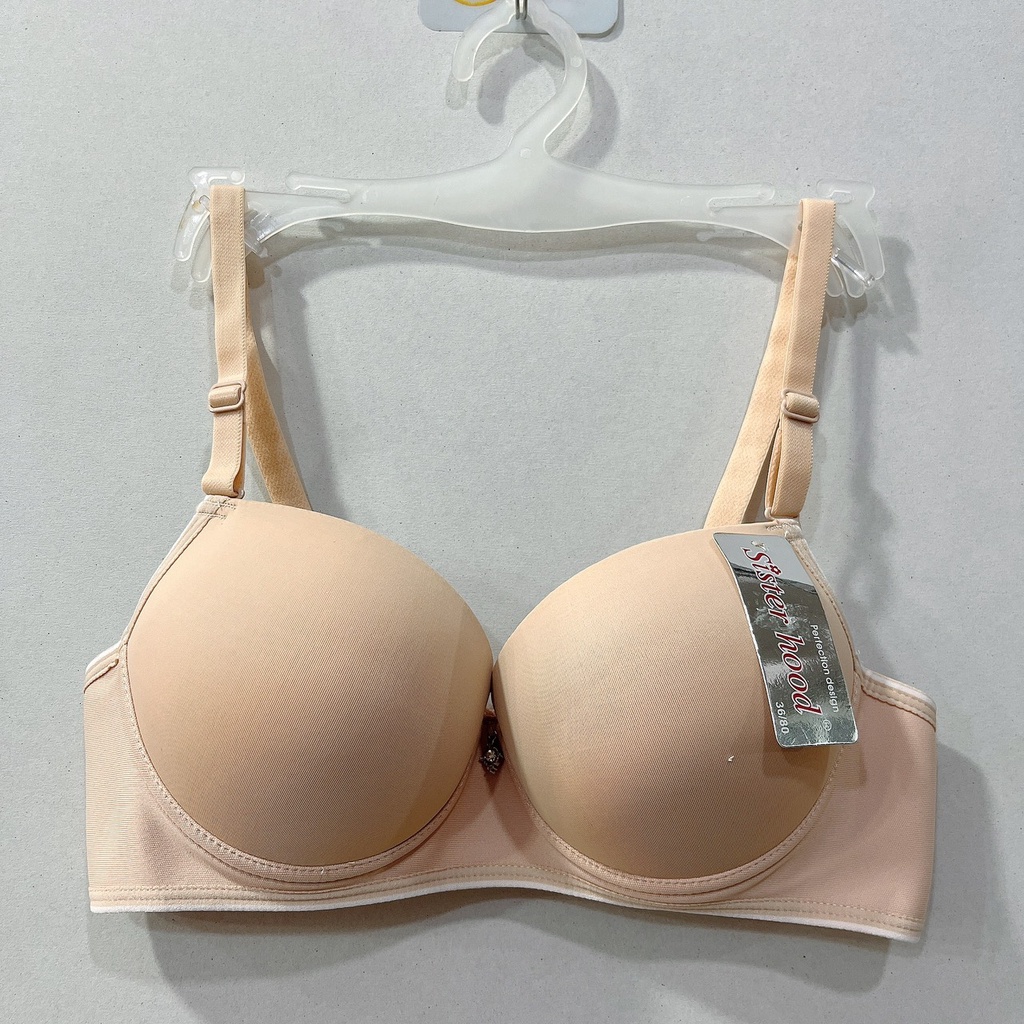 Áo ngực nữ nâng ngực tạo khe SD2280 có gọng cúp xéo mút dày mềm mịn mặc áo dài size 32-34-36