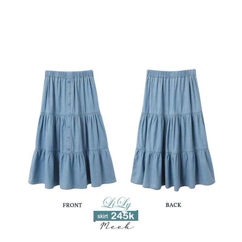 Lily Skirt - Chân váy 3 tầng nút giữa - Meek Fashion | BigBuy360 - bigbuy360.vn
