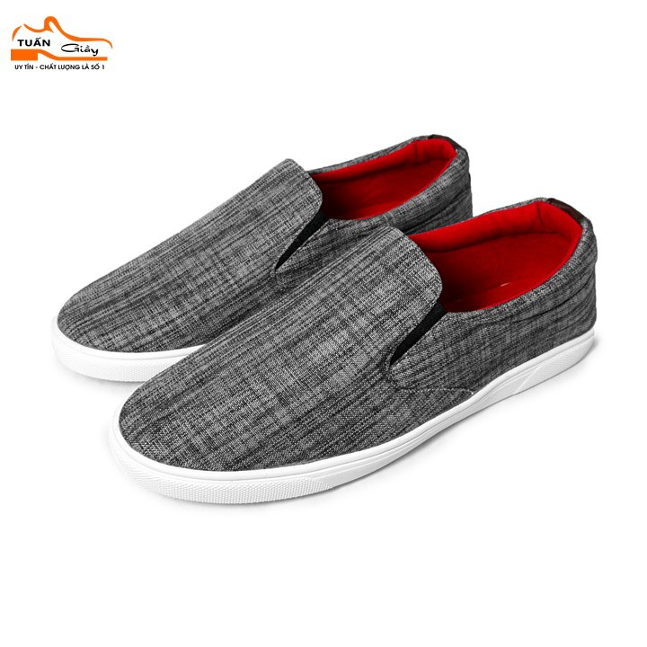 [Chính Hãng] Giày Slip On Nam Vải Cao Cấp