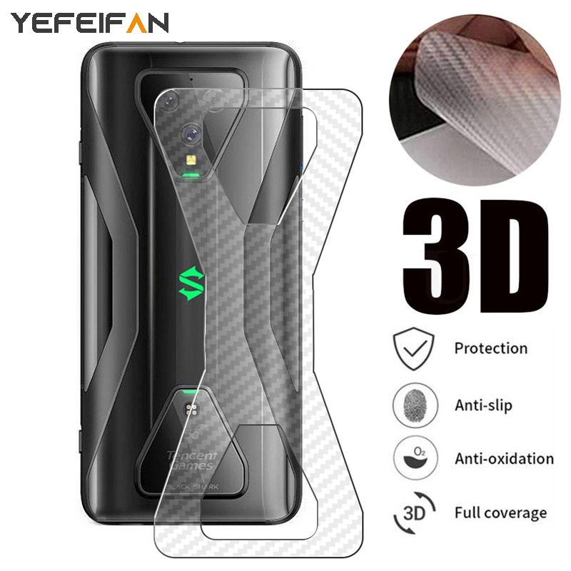 Miếng dán mặt lưng điện thoại họa tiết sợi carbon 3D bảo vệ cho Xiaomi Black Shark 3 2 Pro 3S