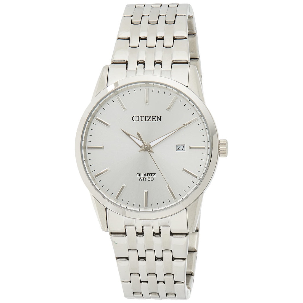 Đồng Hồ Citizen Nam Chính Hãng, Đồng Hồ Citizen BI5000 - 87A Dây Thép Lịch Ngày Fullbox.