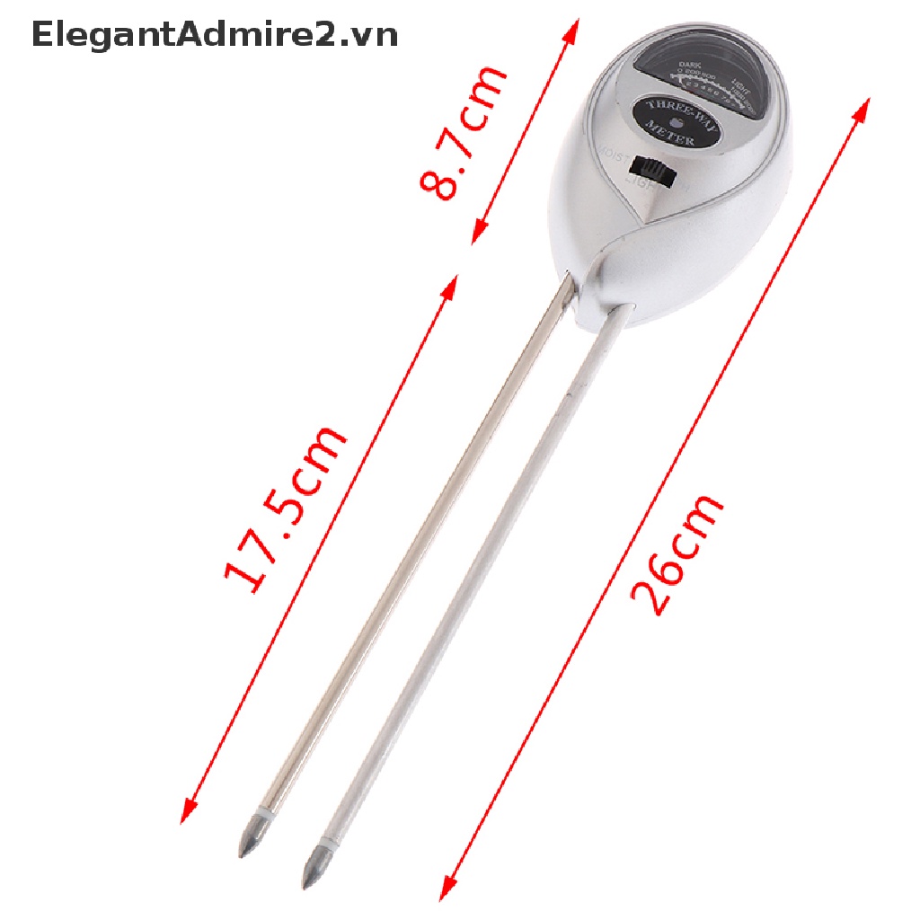 Dụng cụ đo độ ẩm của đất 3 trong 1