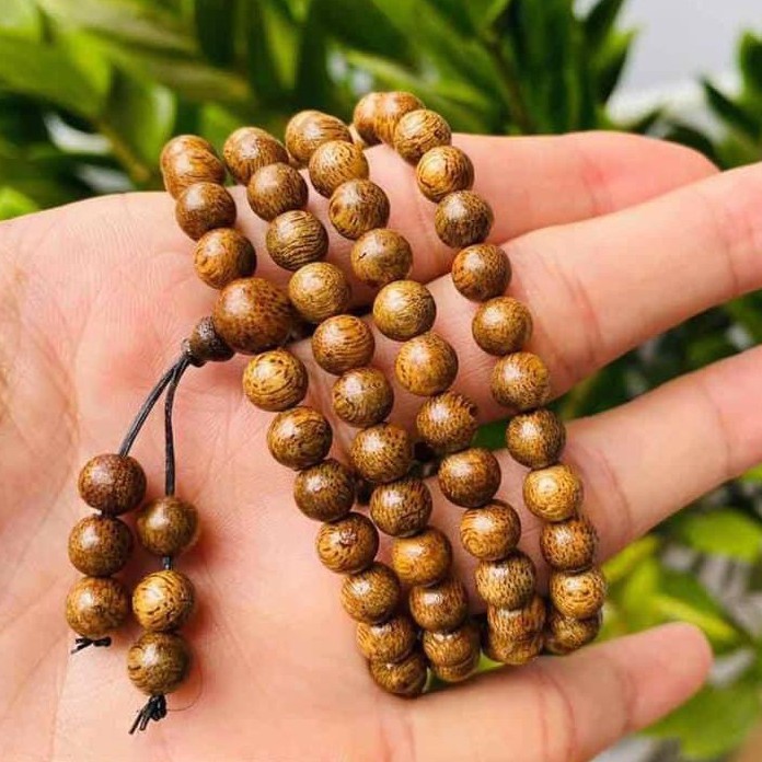 Vòng tay  Vòng Tay Trầm Hương Chuỗi Tràng Hạt 108 Trầm Tốc Lào Tự Nhiên