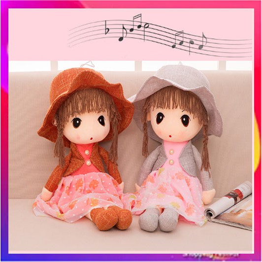 Búp Bê Chibi Nhồi Bông Cao Cấp 45cm - Màu Tím