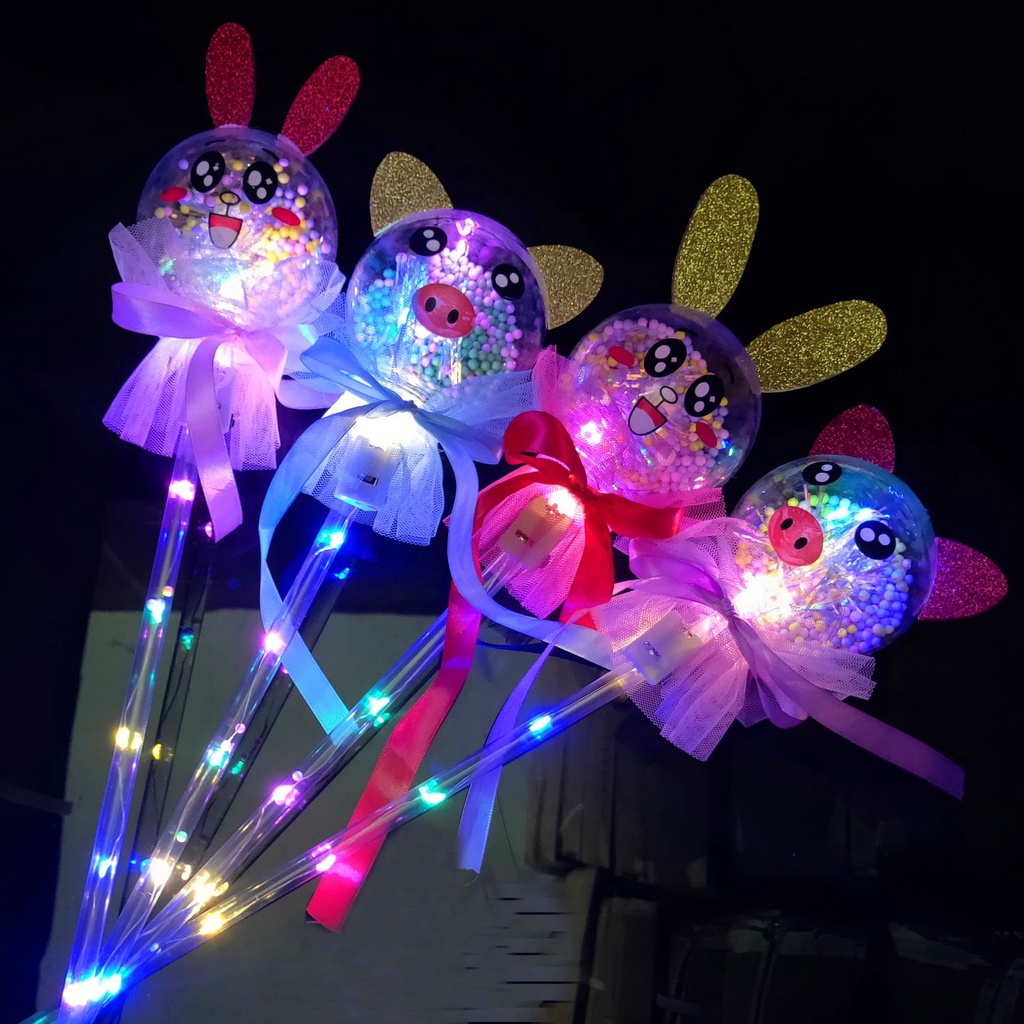 Đồ chơi trung thu cho bé: đèn lồng, trống cơm, gậy như ý phát sáng, cầu pha lê