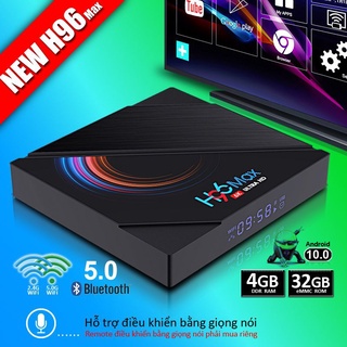 Tivi box h96max 4k ultra hd ram 4gb rom 32 gb fullbox
