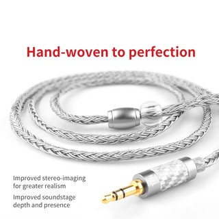 [CỰC HAY]Dây bạc nâng cấp X8 Dây, X16 Dây bện cao cấp cho tai nghe KZ, TRN, CCA, BLON, ZSN Sterling, chân cắm QDC ( KZ C