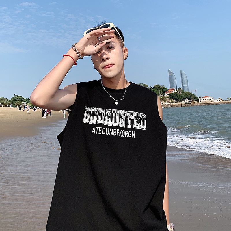 Áo Thun Thể Thao Không Tay Dáng Rộng Thiết Kế Mới Thời Trang Mùa Hè Theo Phong Cách Nhật Bản Có Size Từ M-5Xl