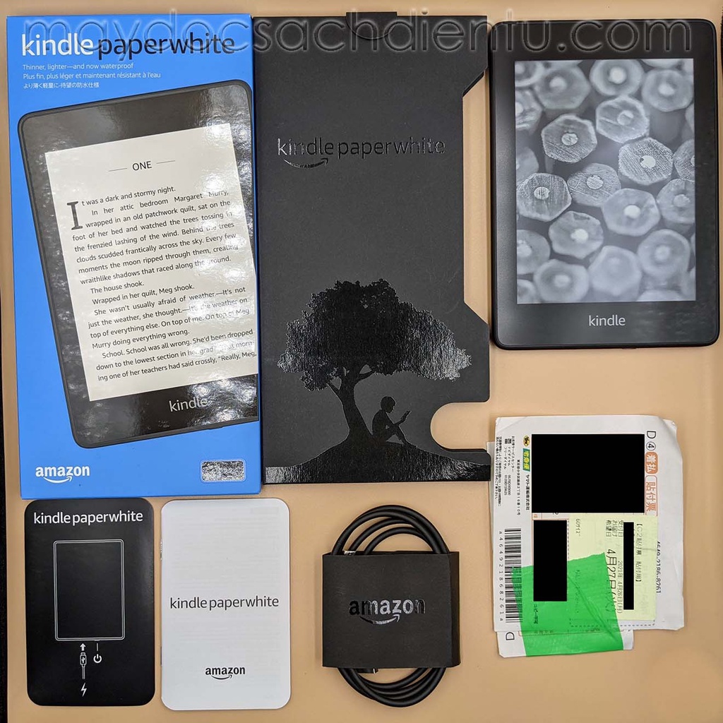 Máy đọc sách Kindle Paperwhite 4 2019/10th đẹp như mới, máy Nhật có bằng chứng mua bán
