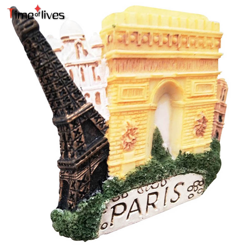 TF▶ Notre Dame DE Paris 3D Fridge Magnet Craft Arc DE Triomphe France Tourist Souvenir Gift