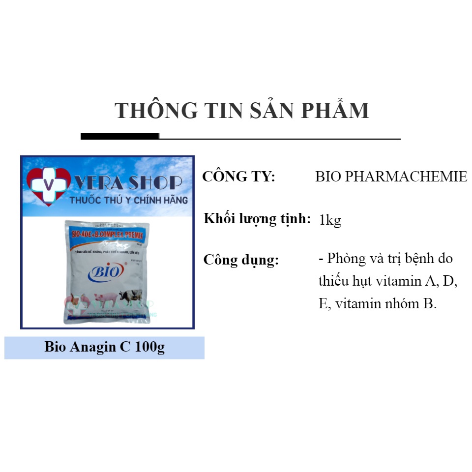 BIO ADE BCOMPLEX PREMIX GÓI 1KG - Bổ sung vitamin, tăng trọng