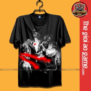 Áo liên minh huyền thoại tóc chiến Zed Black TD01 Áo thun LMHT phông Đen league of legends