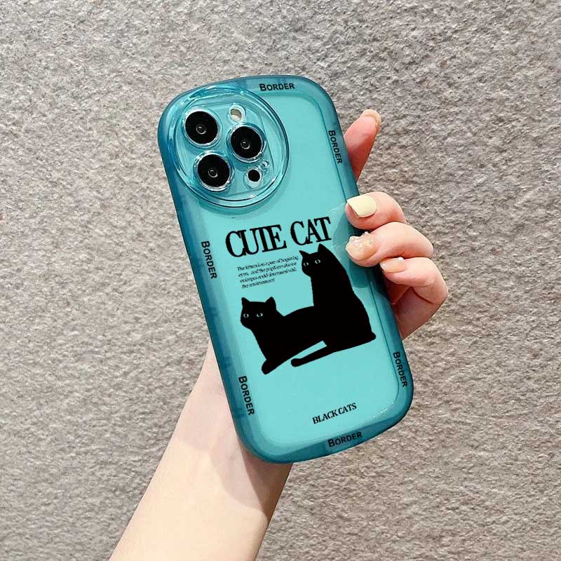 Ốp Điện Thoại Hình Mèo Đen Cho Realme 10 C33 C35 C21Y C25Y 5 5i 6i C3 RealmeC11 C11 2021 C25 C15 C12 C2 Realme Narzo 50A Prime