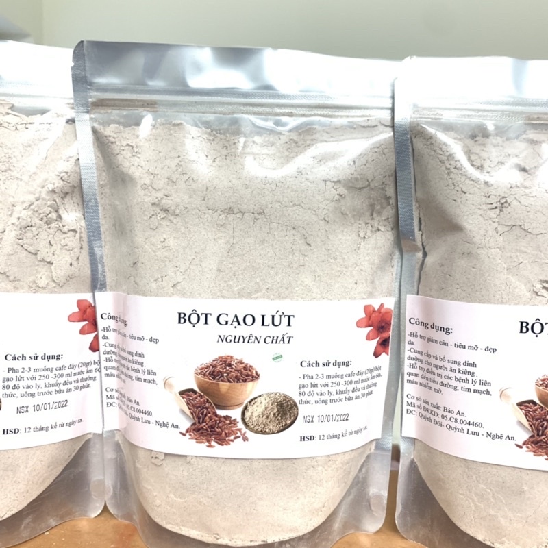 Bột gạo lứt rang 1kg sẵn nghiền mịn giảm cân